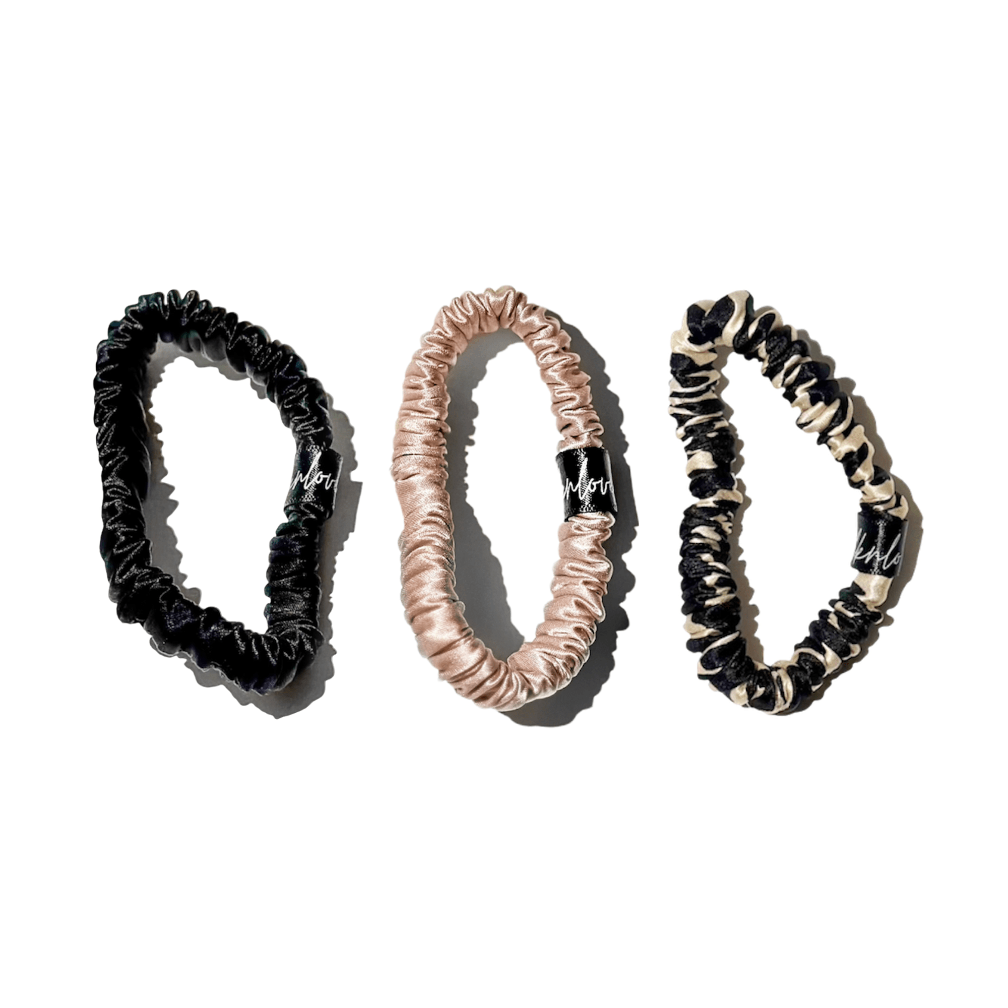 Skin Leopard Skinny Silk Scrunchie Set - Silknlove