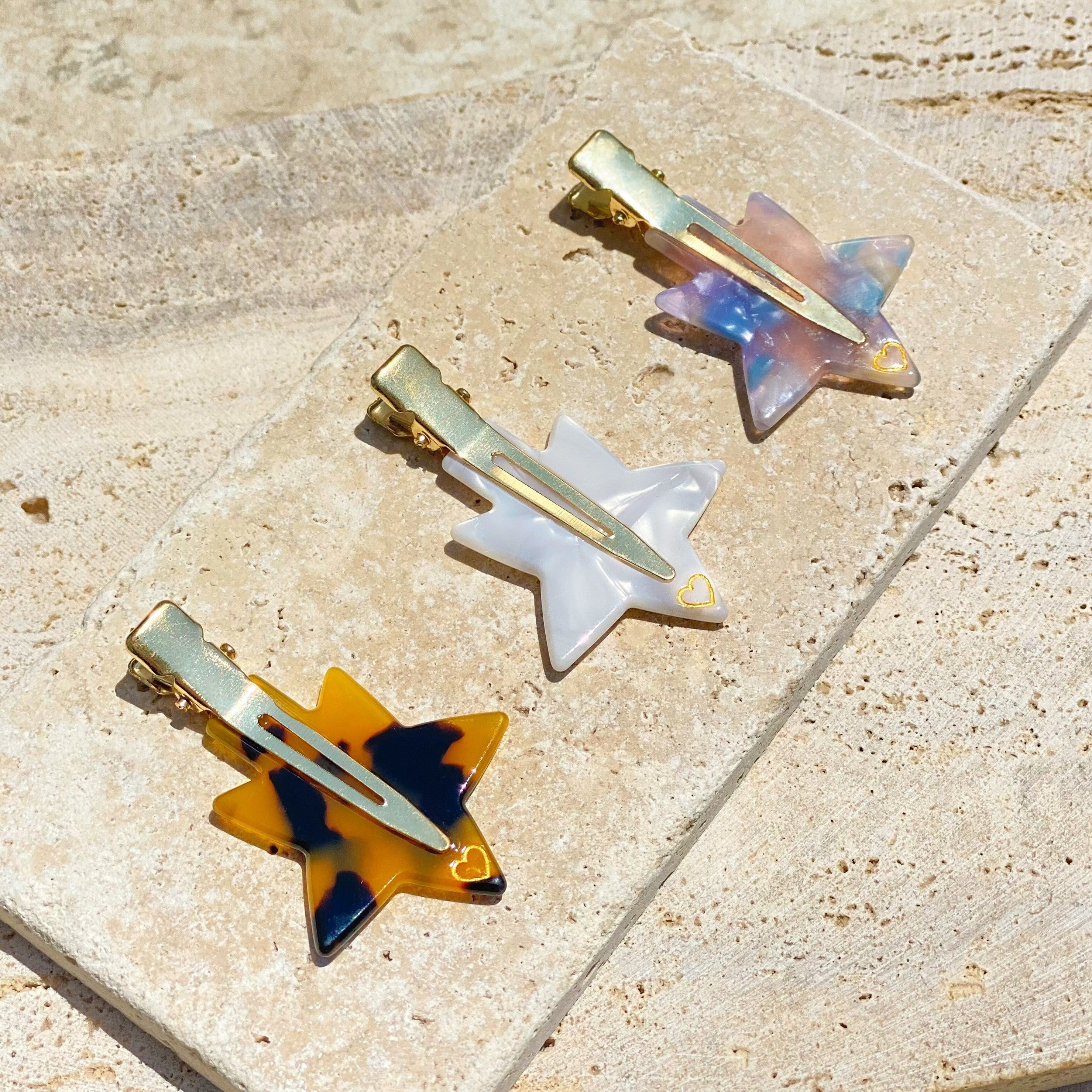 Star Creaseless Hair Clips, Creaseless Hair Clips, makeup clip, no bend clip, kylie clip, flyaway clips, hair setting clip, kim k hair clip, hair accessories