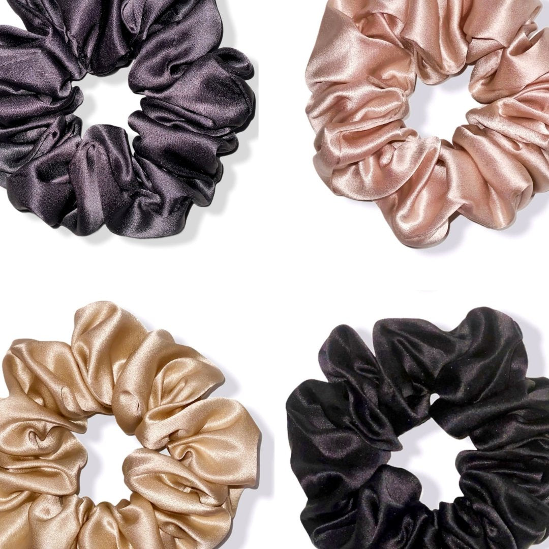 best Silk Scrunchies, pure silk scrunchies, skinny scrunchies, thin scrunchies, slip brand, slip pillowcase, slip scrunchies, | Silknlove 