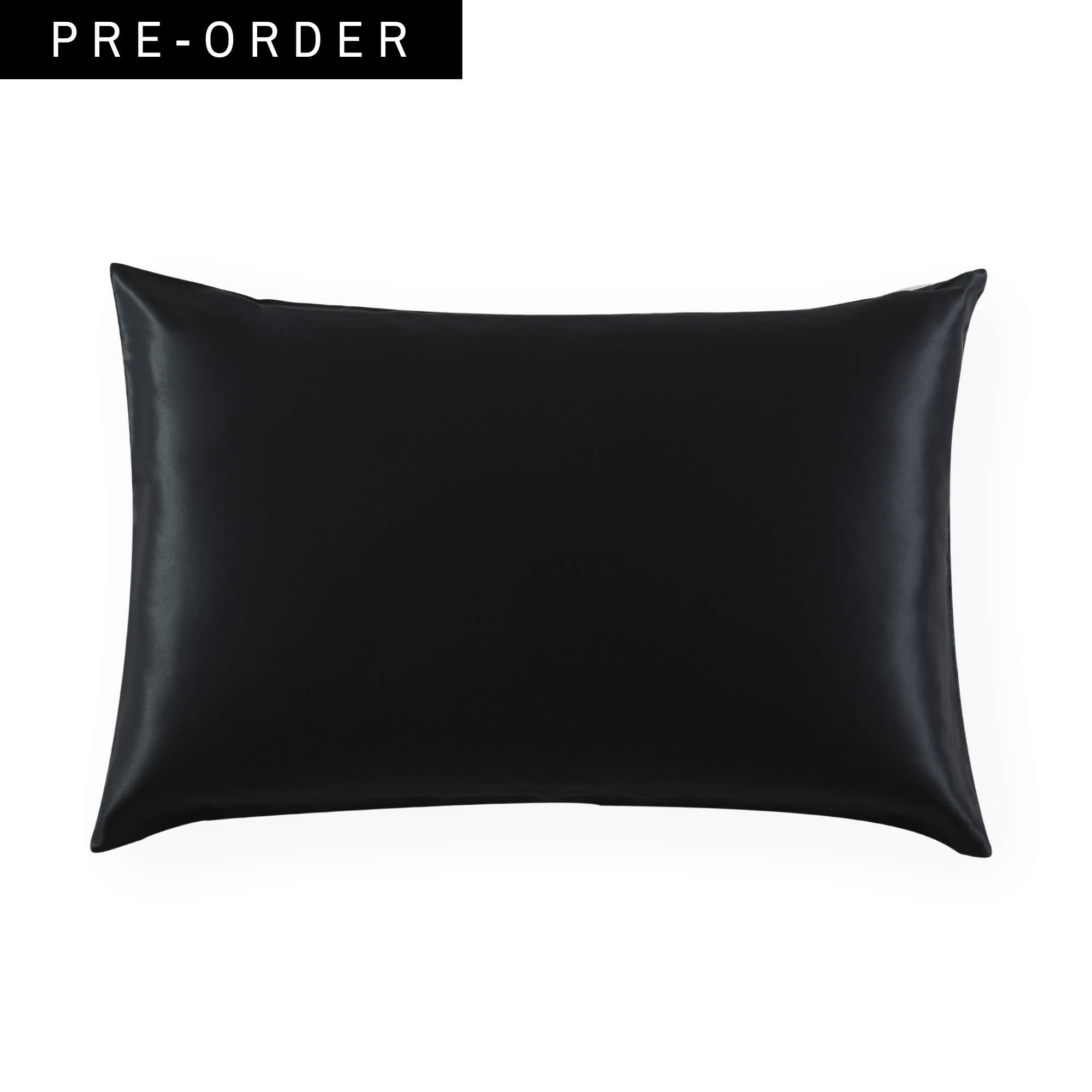 Black Standard Silk Pillowcase - Silknlove