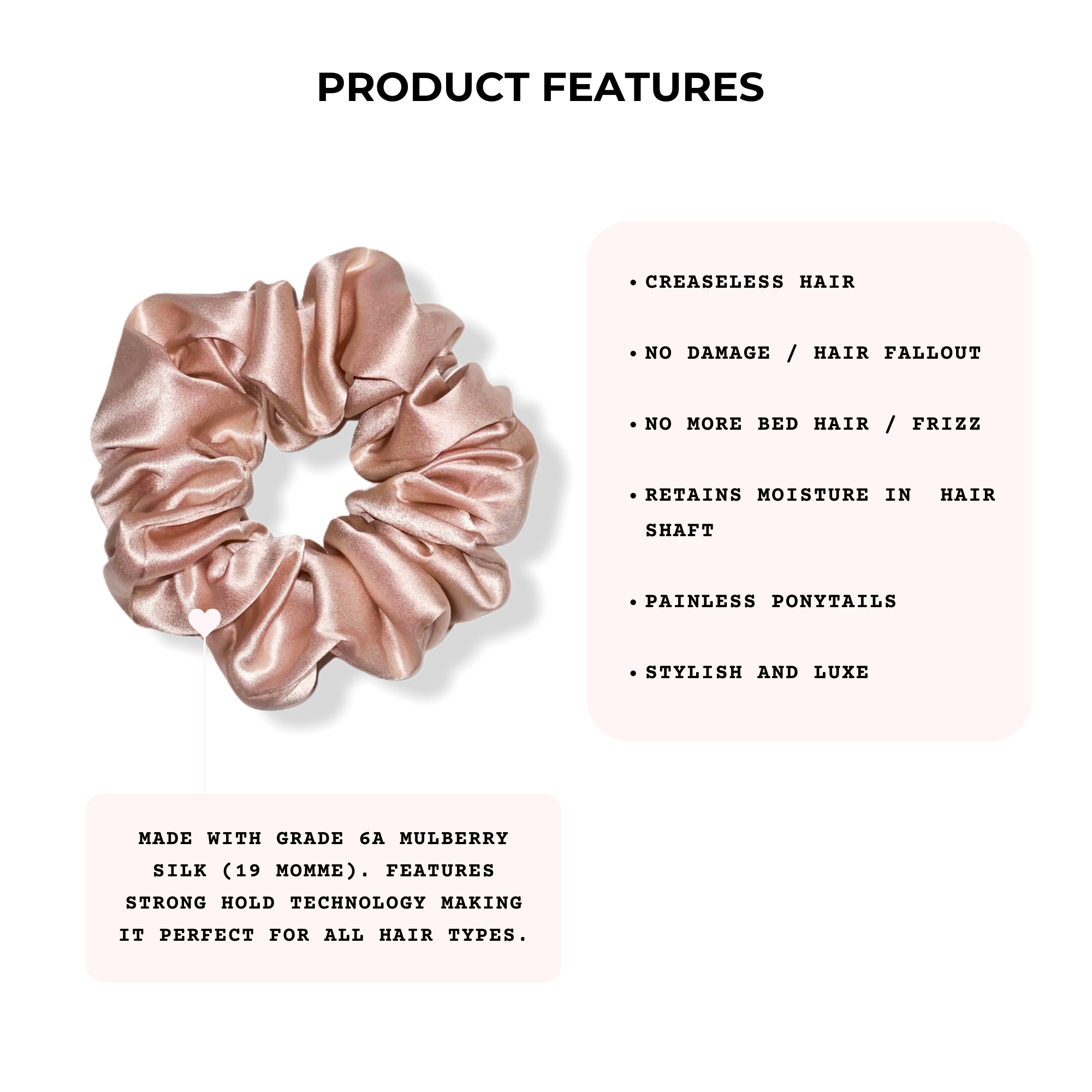 Large Silk Scrunchie - Silknlove 