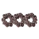 Leopard Midi Silk Scrunchie Set
