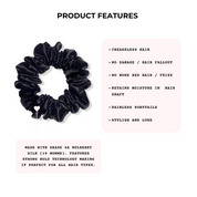 black leopard midi Silk Scrunchie Set - Silknlove 
