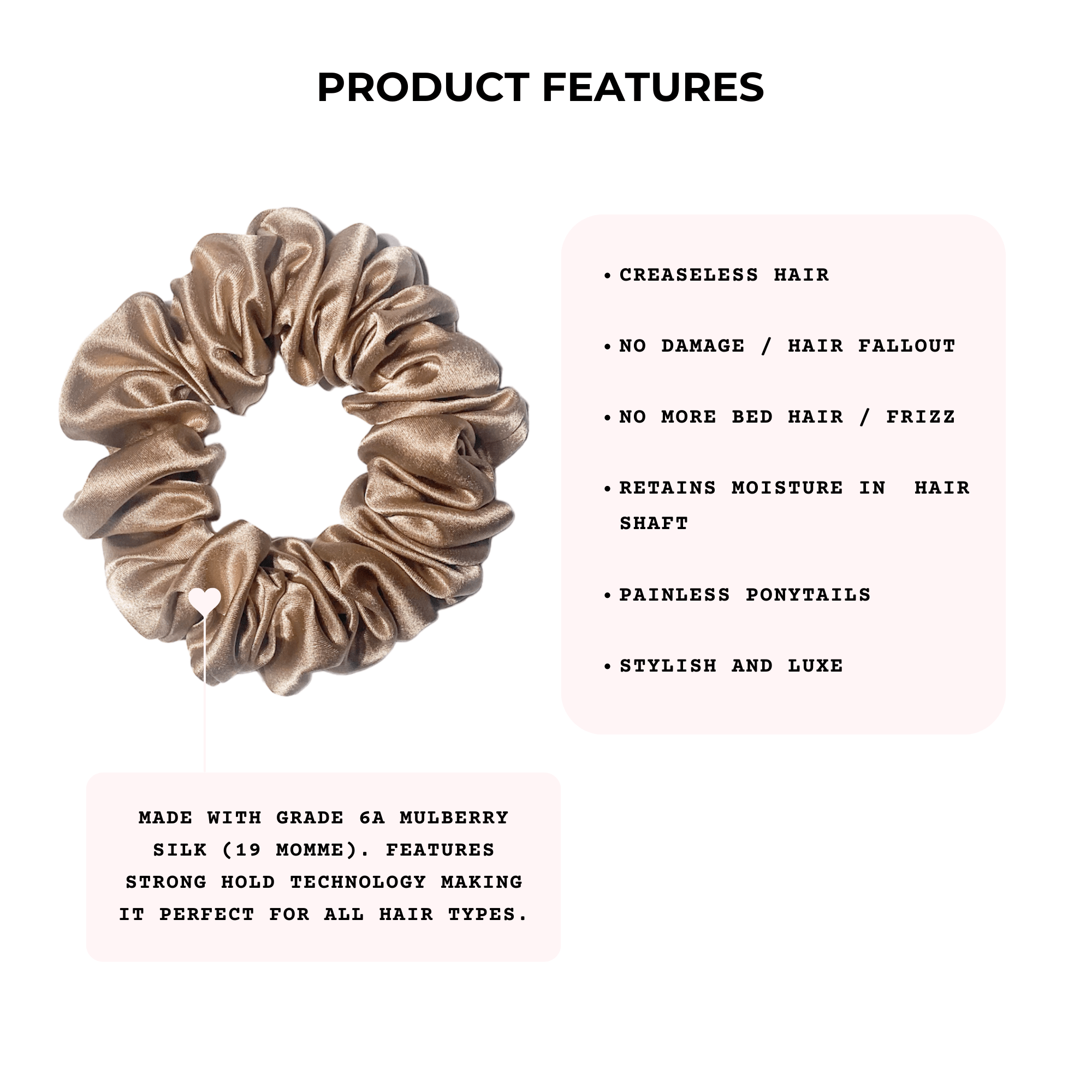 Oat Midi Silk Scrunchie Set - Silknlove