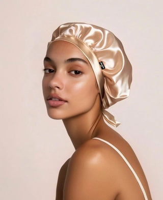 Pure silk Elegant Bonnet with Long Ribbons