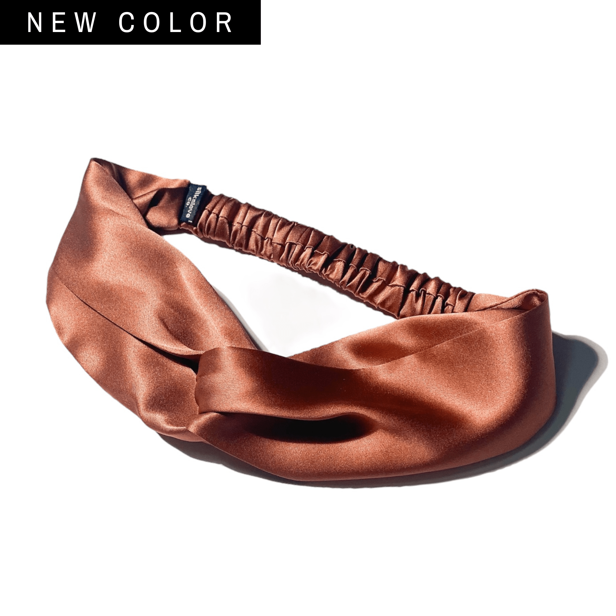 Rust Pure Silk Knot Headband - Silknlove