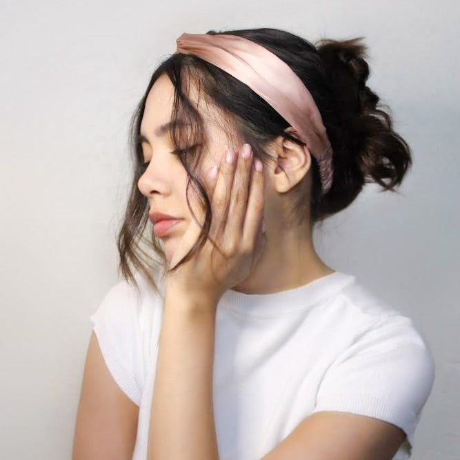 Rust Pure Silk Knot Headband - Silknlove