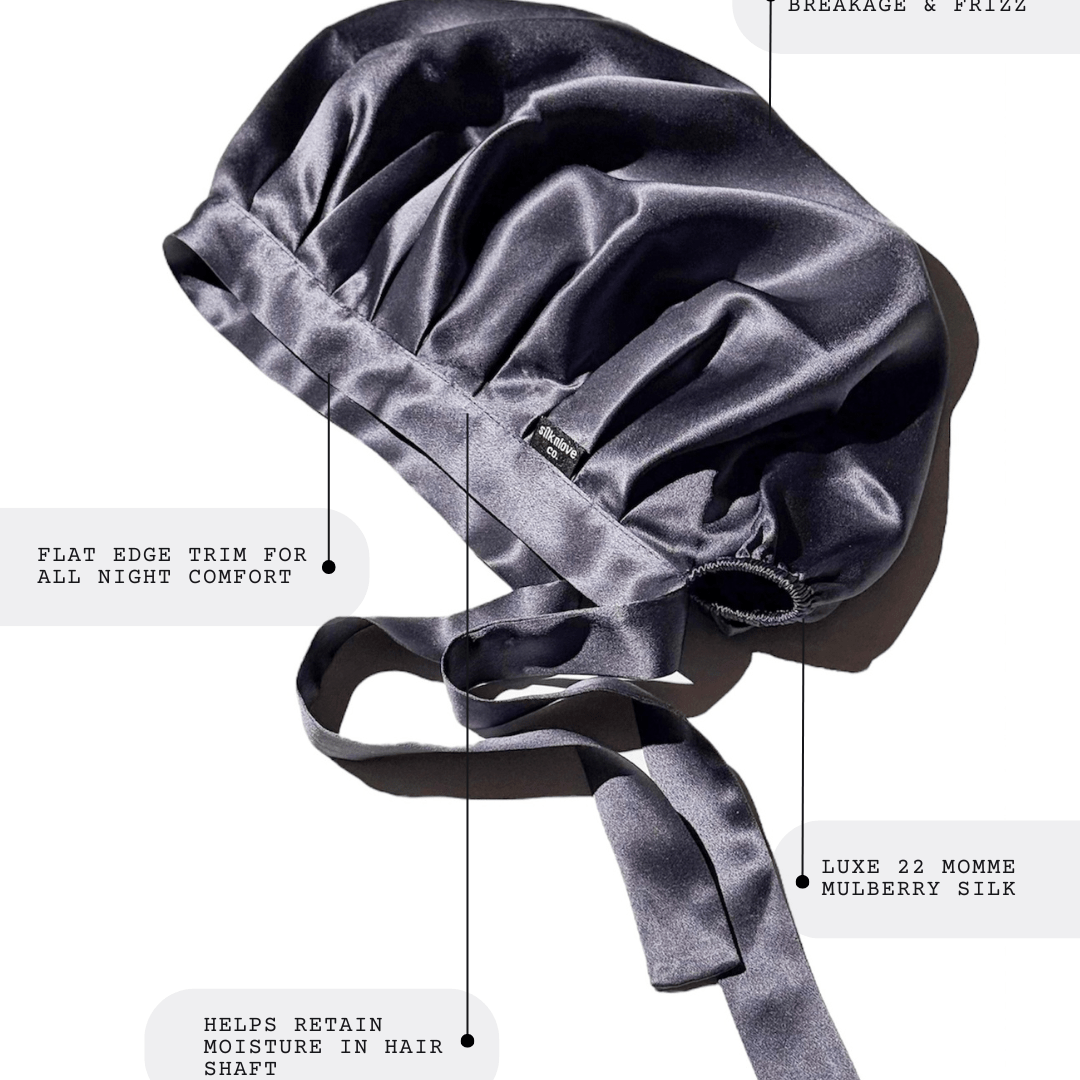 Steel Pure Silk Hair Bonnet - Silknlove