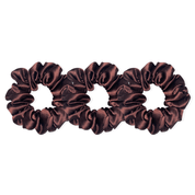 Brown Silk Scrunchie, midi scrunchies, slip midi scrunchies, slip silk midi scrunchies,best silk hair ties, mini silk scrunchies, pure silk scrunchie,  skinny scrunchies, 