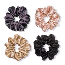 Load image into Gallery viewer, Large Silk Scrunchies, large scrunchies, slip large scrunchies, slip silk large scrunchies,best silk hair ties, large silk scrunchies, pure silk scrunchie, Best silk scrunchies,
