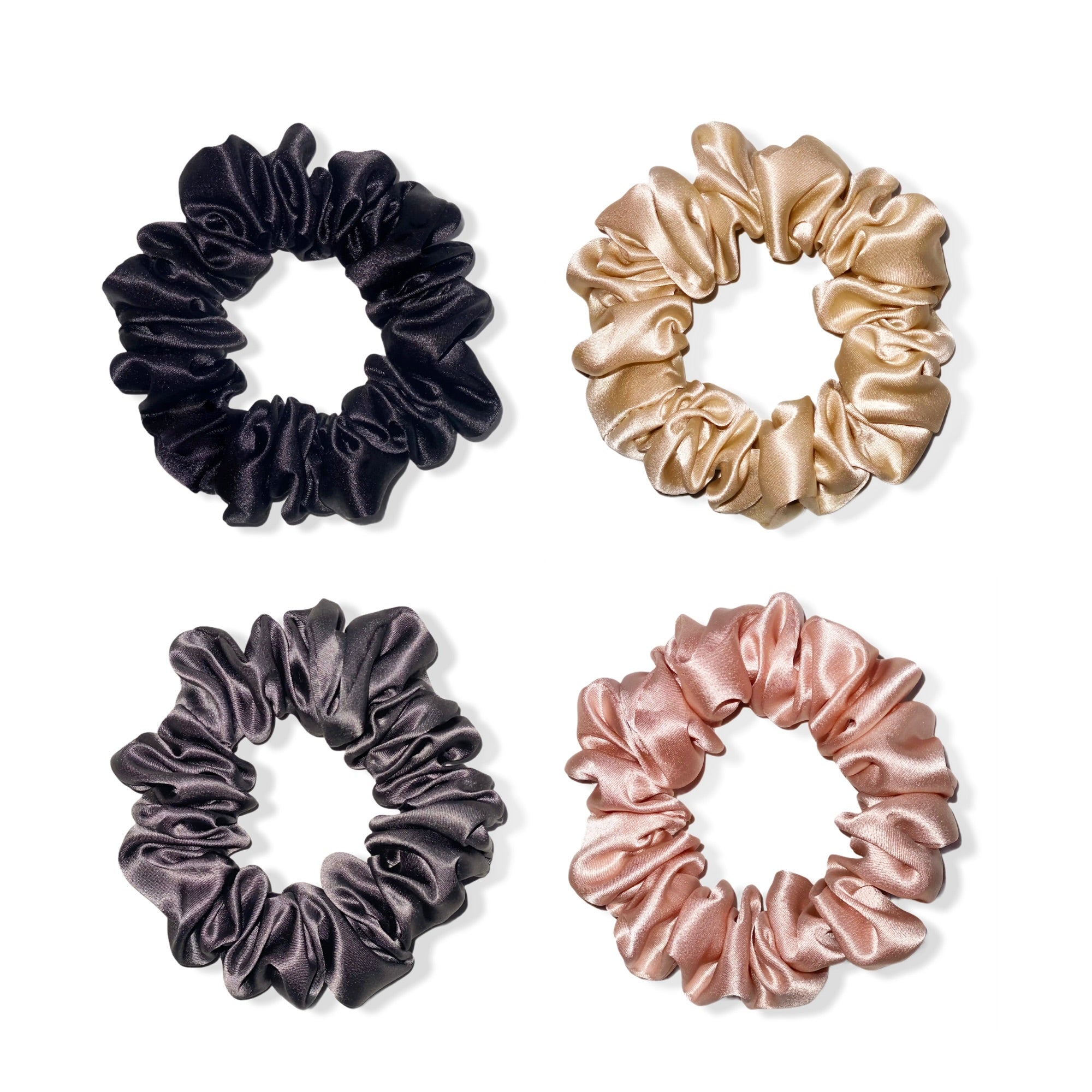 Medium Silk Scrunchies, midi scrunchies, slip midi scrunchies, slip silk midi scrunchies,best silk hair ties, mini silk scrunchies, pure silk scrunchie, skinny scrunchies,