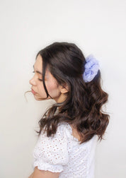 Organza Silk Scrunchie - Silknlove, organza silk, editorial hair accessories, summer hair tie, summer hair accessories, silk scrunchie, slip scrunchie, oversized scrunchies