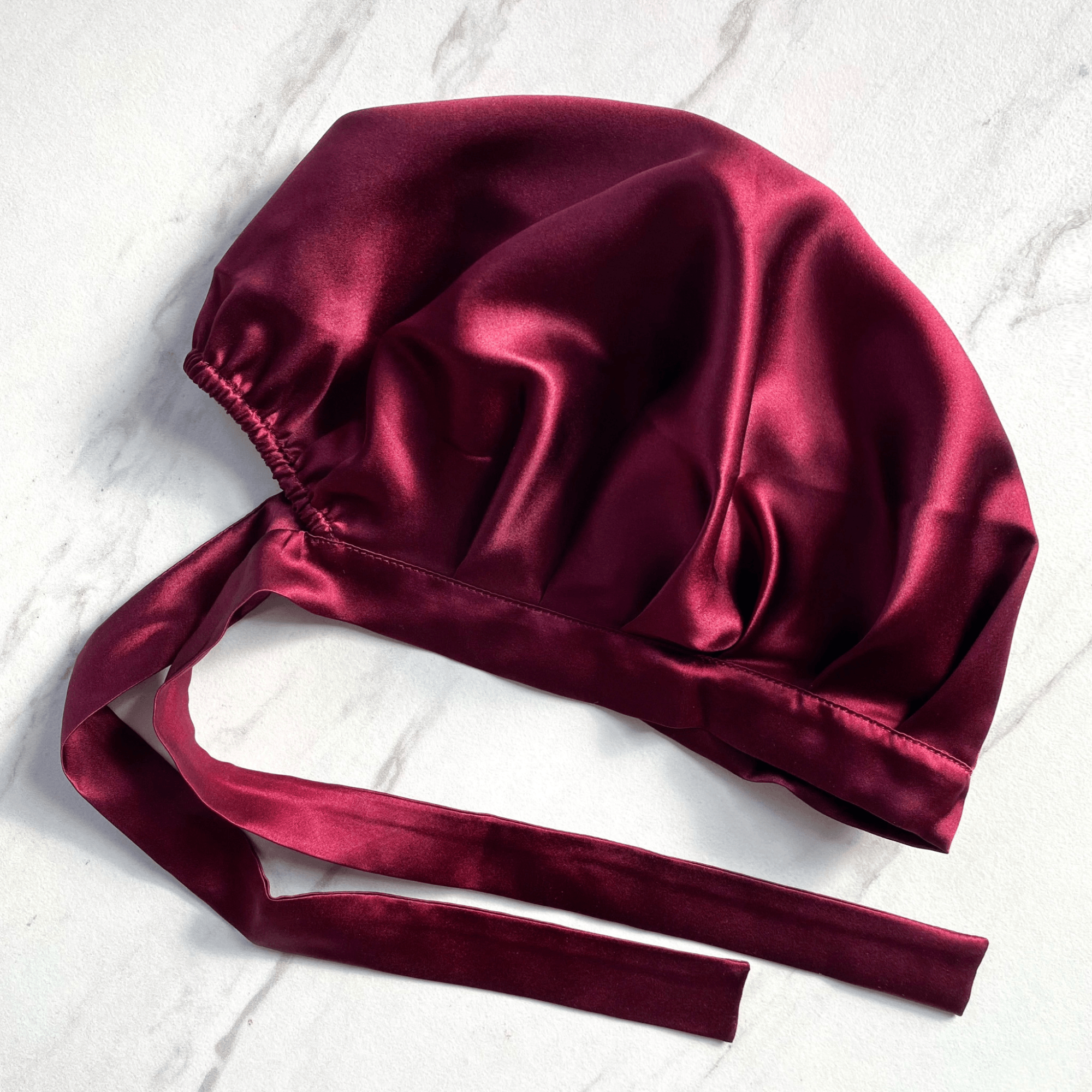 Silknlove Co. Pure Silk Hair Bonnet Sleep Hair Bonnet Silk Night Cap Silknlove Bordeaux