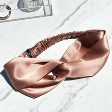 Load image into Gallery viewer, Silk Knot Headband, silk headband, silk headband, silk hair bands, slip silk headband, silk knot headband, silk head tie, silk headband wrap, silk sleep headband, silk twist headband. silk tie headband, pure silk headband
