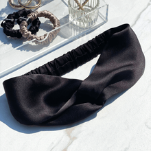 Load image into Gallery viewer, Silk Knot Headband, silk headband, silk headband, silk hair bands, slip silk headband, silk knot headband, silk head tie, silk headband wrap, silk sleep headband, silk twist headband. silk tie headband, pure silk headband
