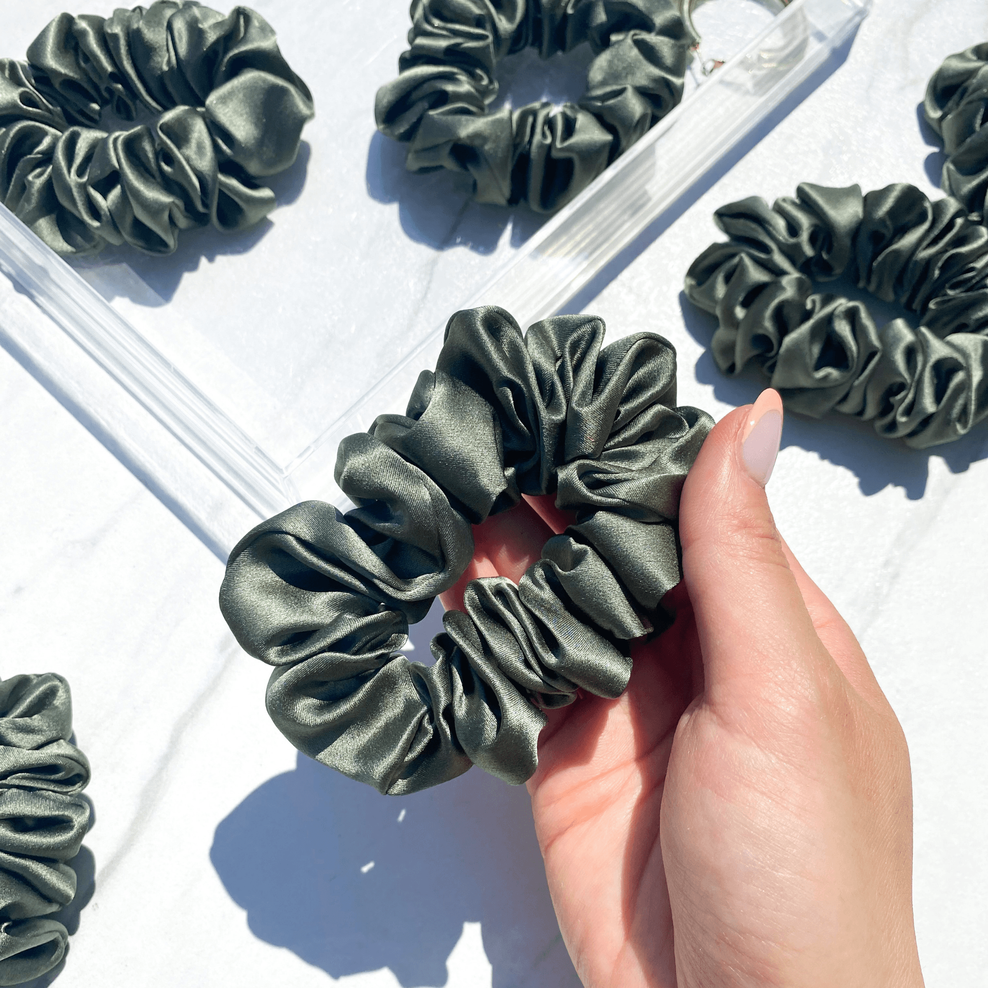 Sage Green Silk Scrunchie, large scrunchies, slip large scrunchies, slip silk large scrunchies,best silk hair ties, large silk scrunchies, pure silk scrunchie, Best silk scrunchies,