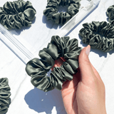 Sage Green Midi Silk Scrunchie