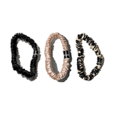 Skin Leopard Skinny Silk Scrunchie Set