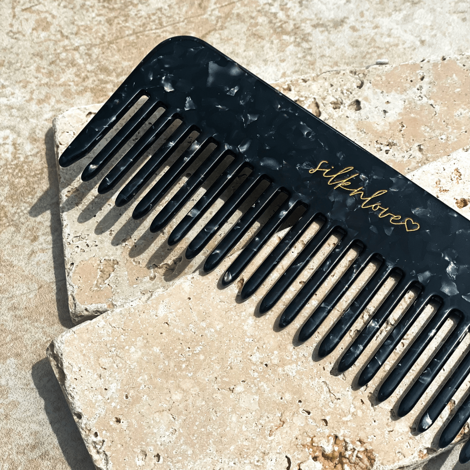 Wide Tooth Comb | Detangling Hair Comb | Shower Comb | Silknlove ...